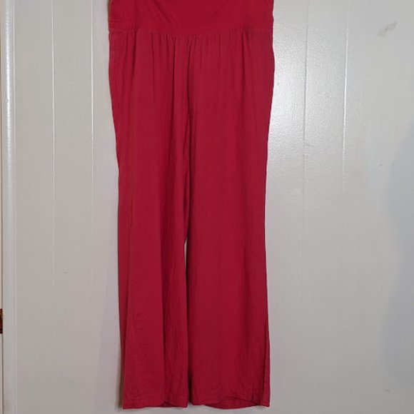 Old Navy Pants - Old Navy Women's  55% Linen Pants With Elastic Wide Waistband. Size L.